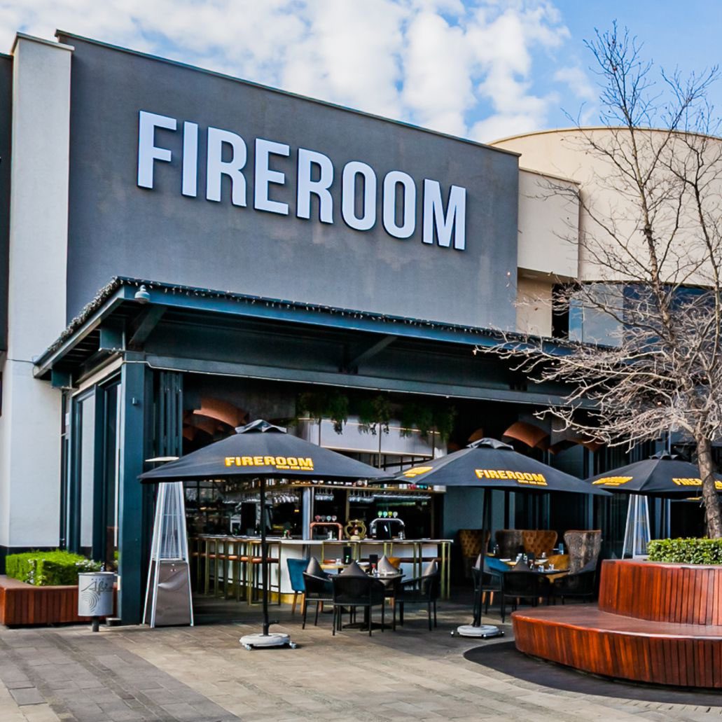 FireRoom restaurant interior with flaming dishes